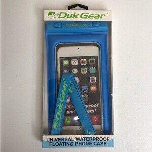 New Duk Gear Universal Waterproof Floating Phone Case Blue Up To 6.5 Inch Phone